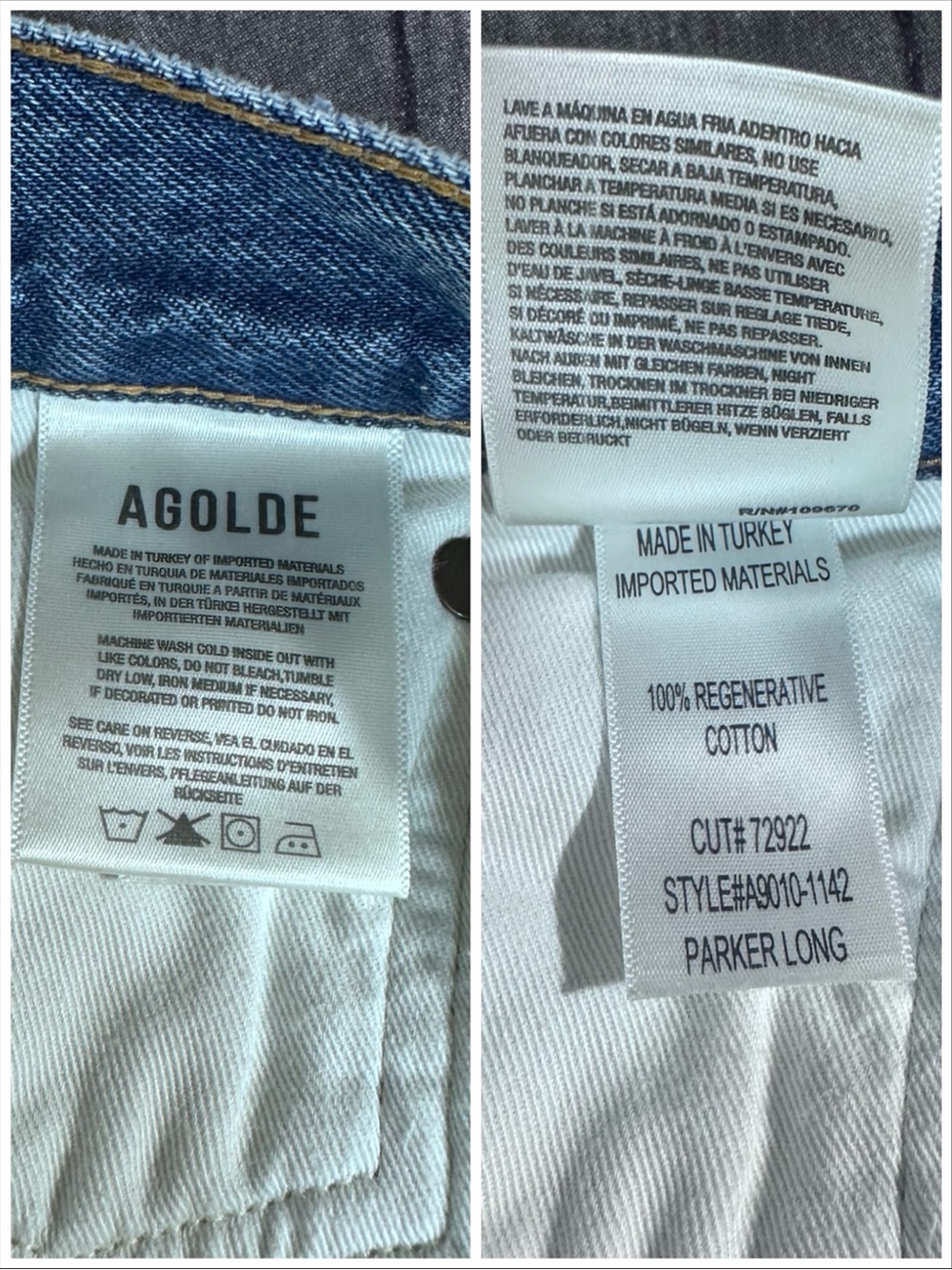 AGOLDE Button Fly Parker Long Jean Shorts ~ Size 28 ~ Item #501 - Picture 10 of 10